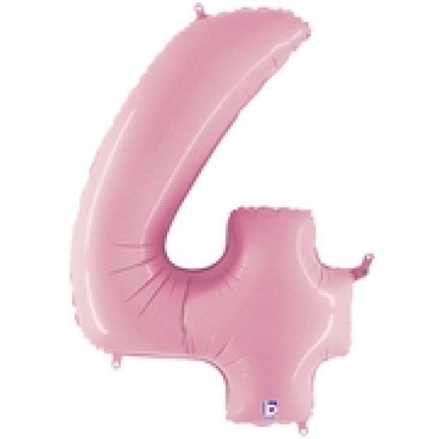 Foil Number Balloons - Pastel Pink