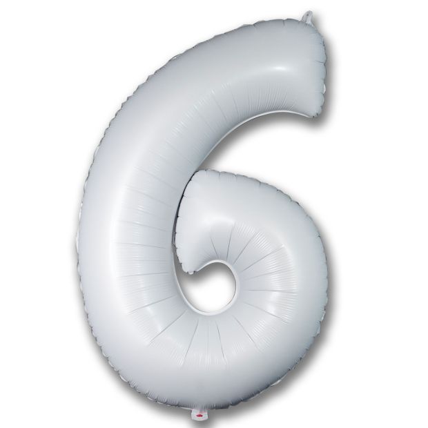 Foil Number Balloons - White