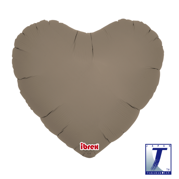 Foil Heart 14" Taupe