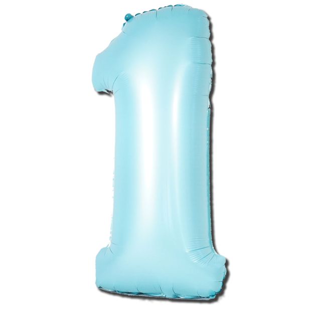 Foil Number Balloons - Matte Blue