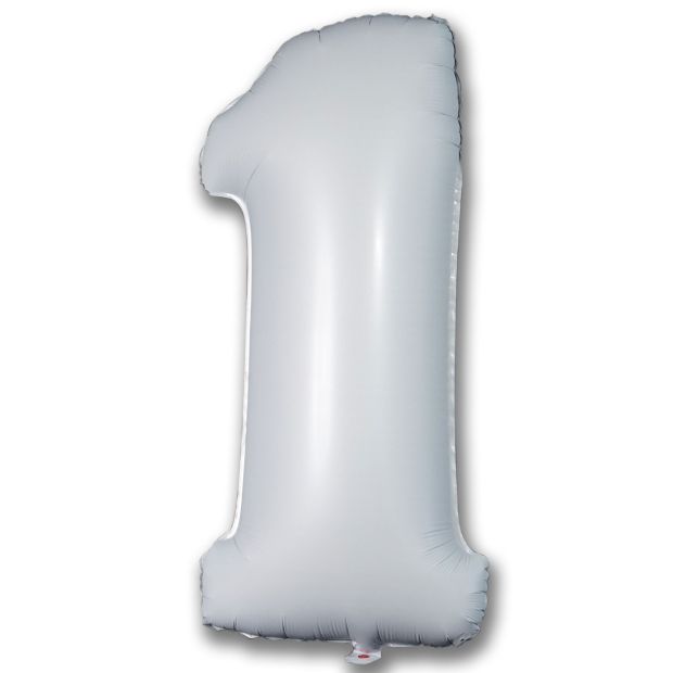 Foil Number Balloons - White