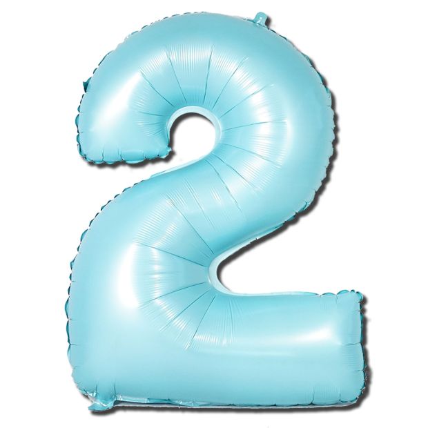 Foil Number Balloons - Matte Blue