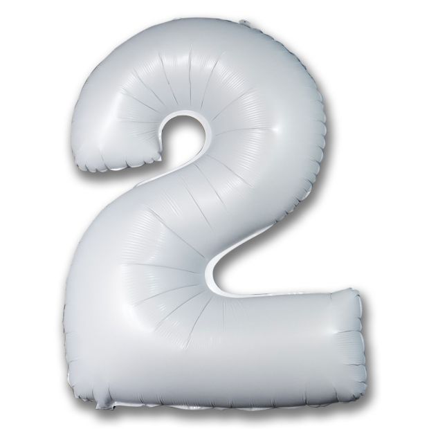 Foil Number Balloons - White