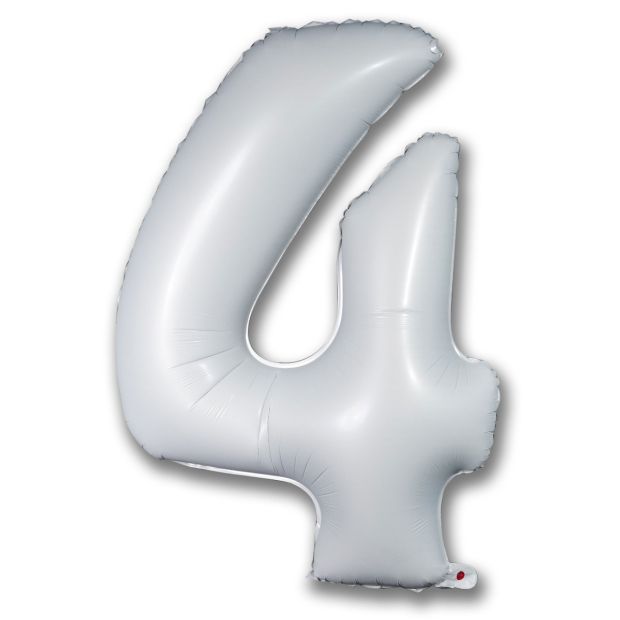 Foil Number Balloons - White