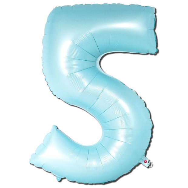 Foil Number Balloons - Matte Blue