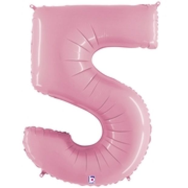 Foil Number Balloons - Pastel Pink