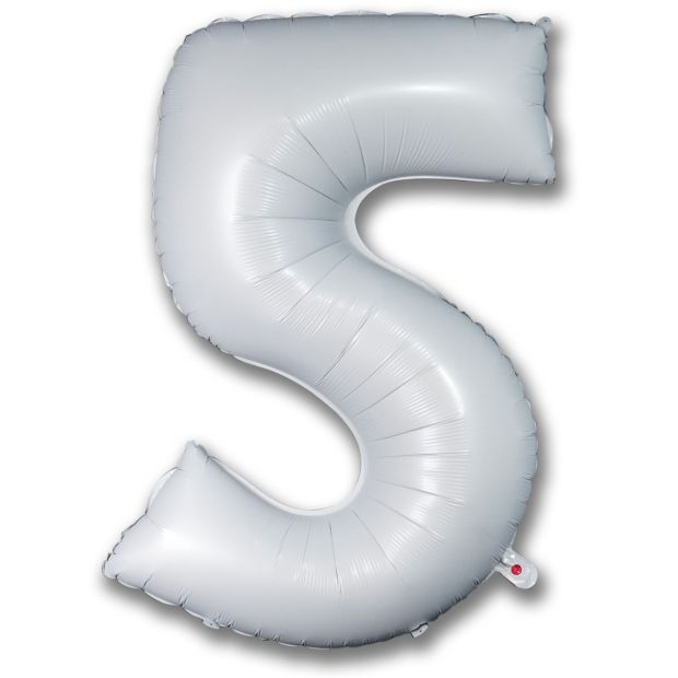 Foil Number Balloons - White