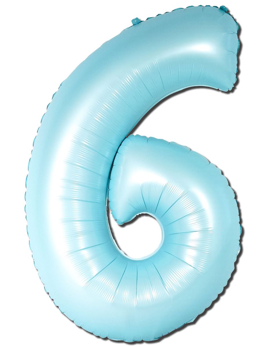 Foil Number Balloons - Matte Blue