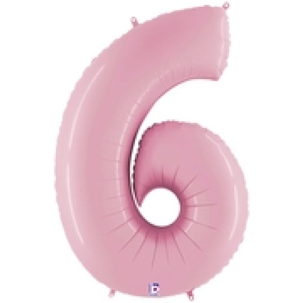 Foil Number Balloons - Pastel Pink