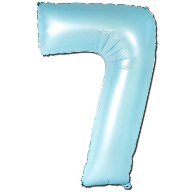 Foil Number Balloons - Matte Blue