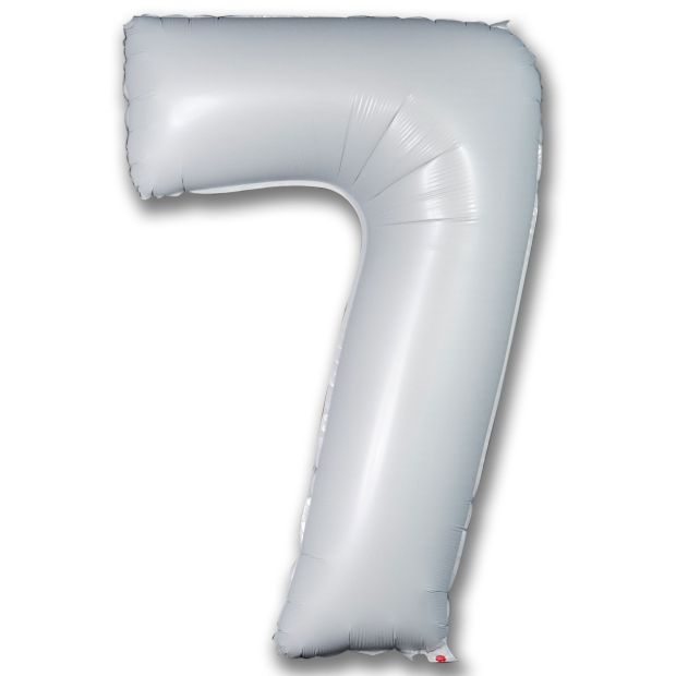 Foil Number Balloons - White