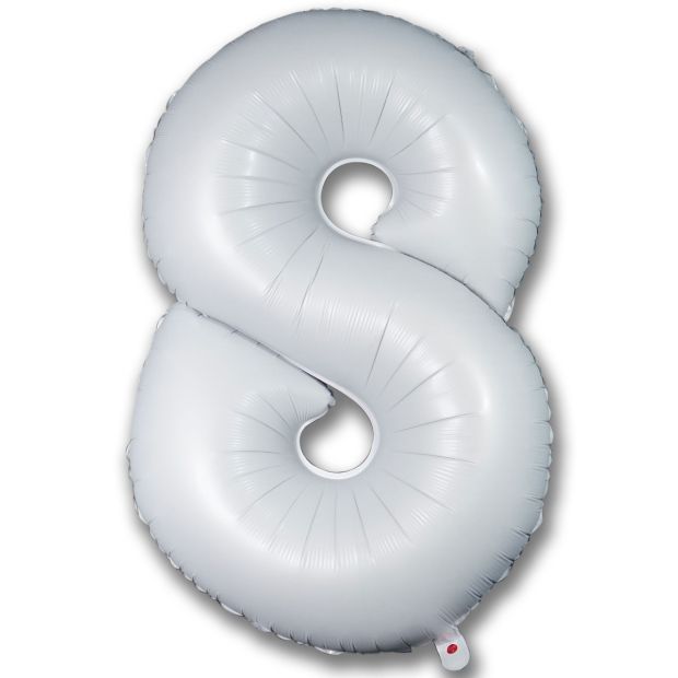 Foil Number Balloons - White