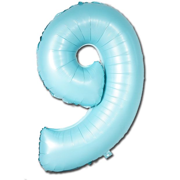 Foil Number Balloons - Matte Blue