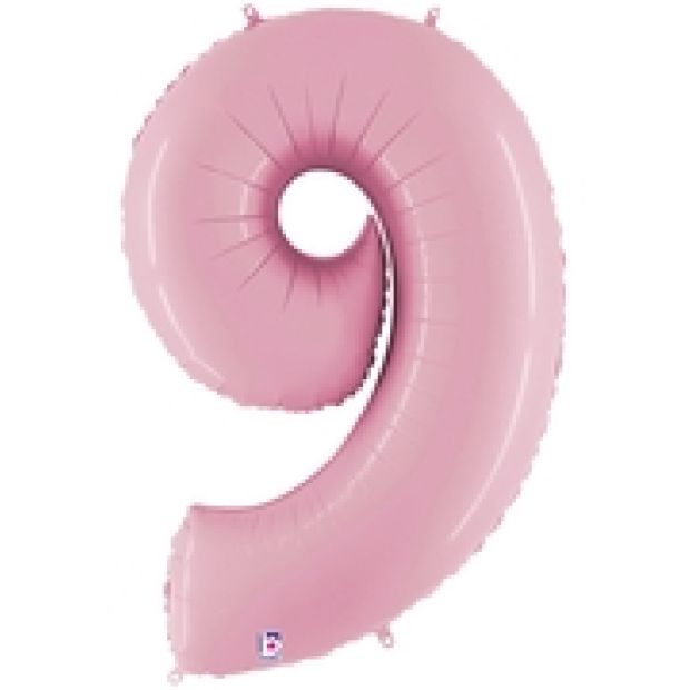 Foil Number Balloons - Pastel Pink