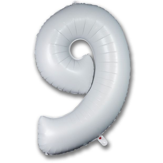 Foil Number Balloons - White