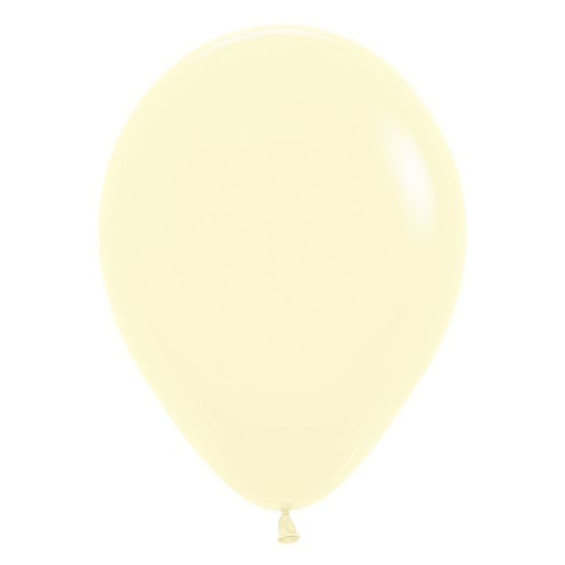 Sempertex Pastel Matte Yellow Balloon 30cm