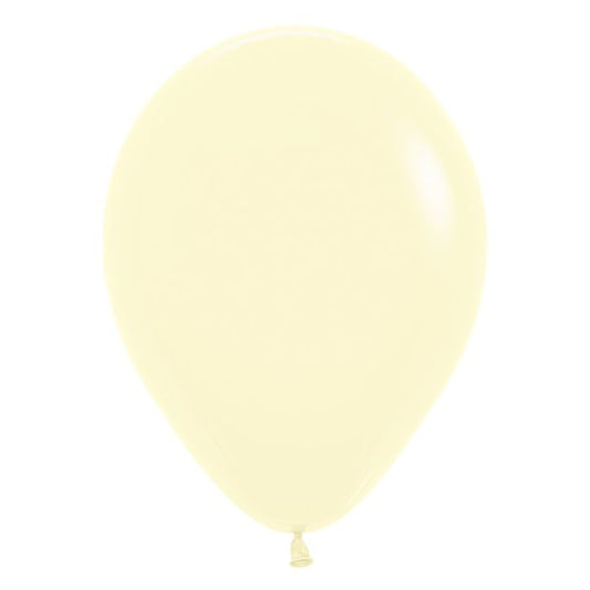 Sempertex Pastel Matte Yellow Balloon 30cm