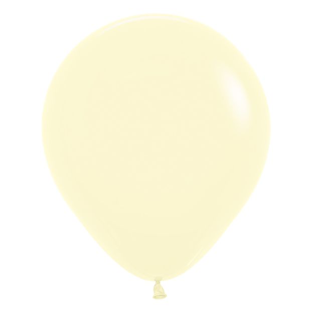 Sempertex Pastel Matte Yellow Balloon 45cm