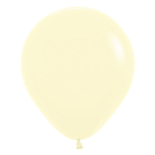 Sempertex Pastel Matte Yellow Balloon 45cm